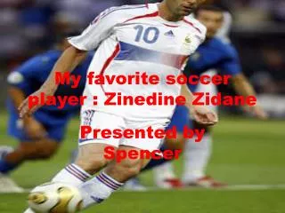 My favorite soccer player : Zinedine Zidane