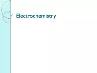 Electrochemistry