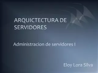 arquictectura de servidores