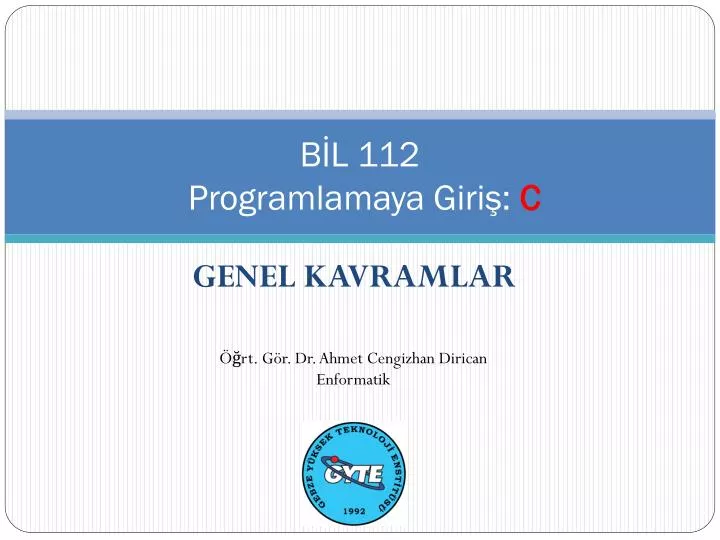 b l 112 programlamaya giri c