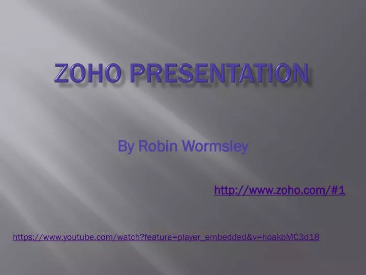 zoho presentation