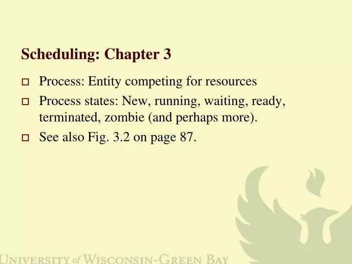 scheduling chapter 3