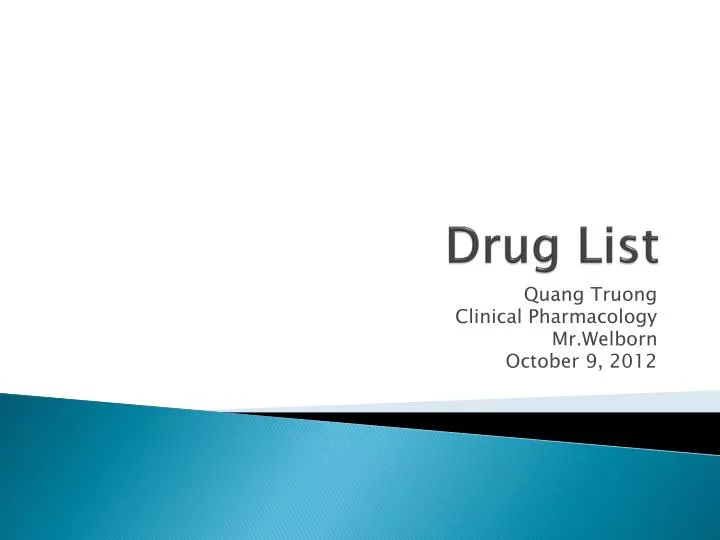 drug list