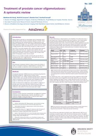 Treatment of prostate c ancer o ligometastases : A systematic r eview