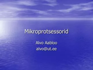 mikroprotsessorid