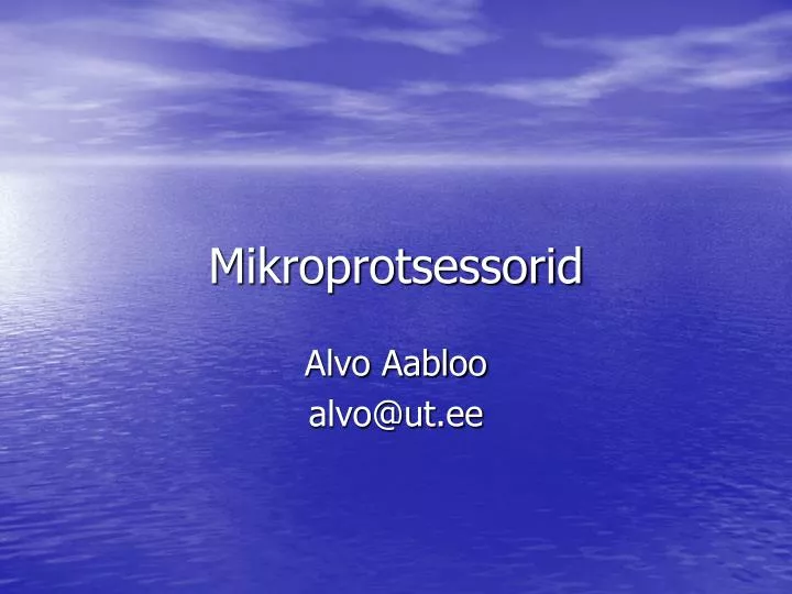mikroprotsessorid