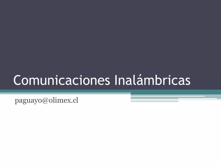 comunicaciones inal mbricas