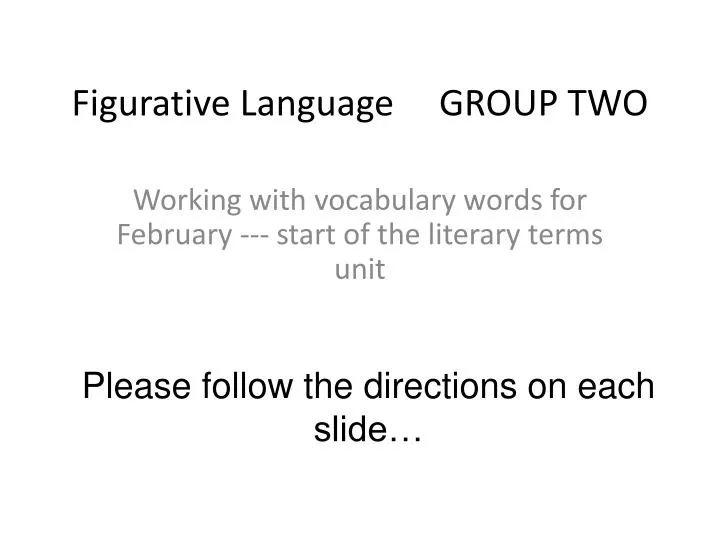 figurative language group two