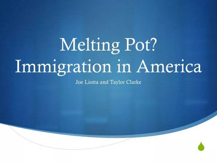melting pot immigration in america