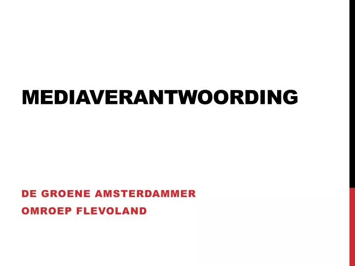 mediaverantwoording