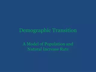 Demographic Transition