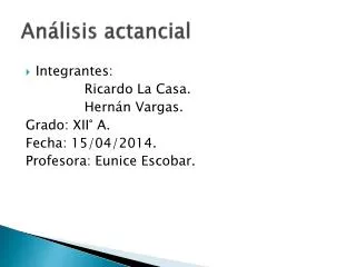 an lisis actancial