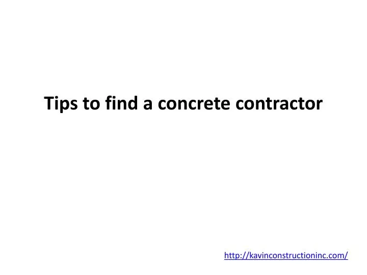 tips to find a concrete contractor