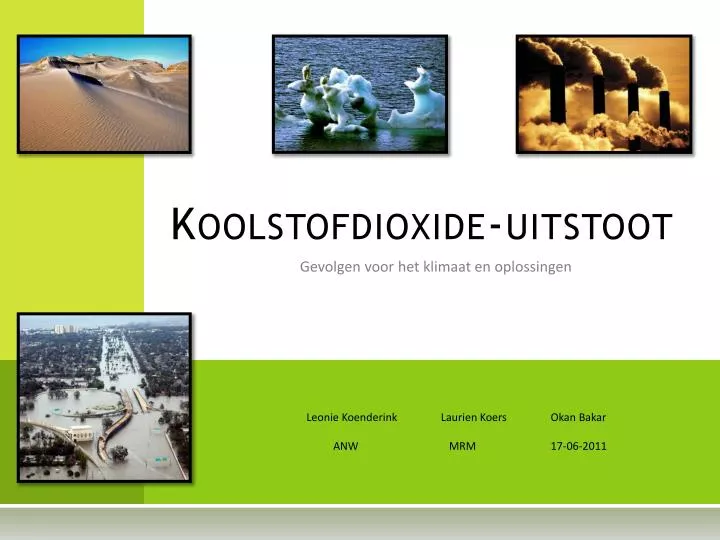 k oolstofdioxide uitstoot