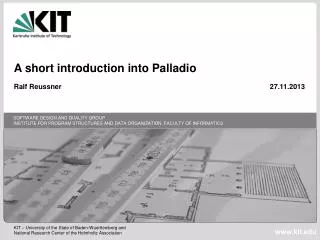 A short introduction into Palladio