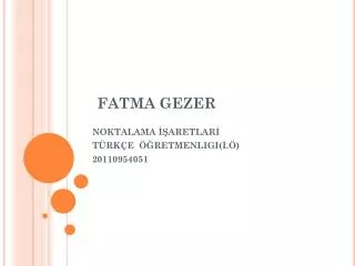 fatma gezer