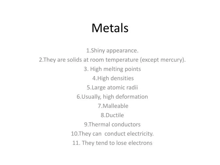 metals