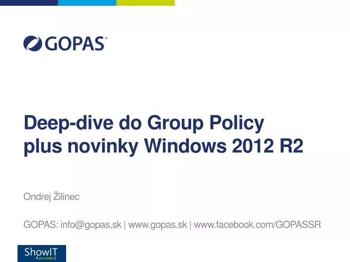 d eep dive do group policy plus novinky windows 2012 r2
