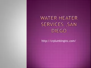 Water Heater Services in San Diego