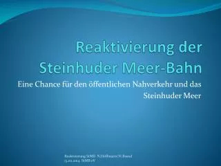 reaktivierung der steinhuder meer bahn