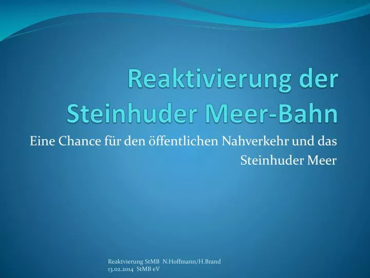 reaktivierung der steinhuder meer bahn