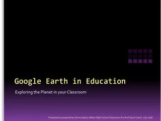 Google Earth in Education