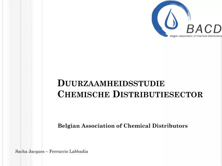 duurzaamheidsstudie chemische distributiesector