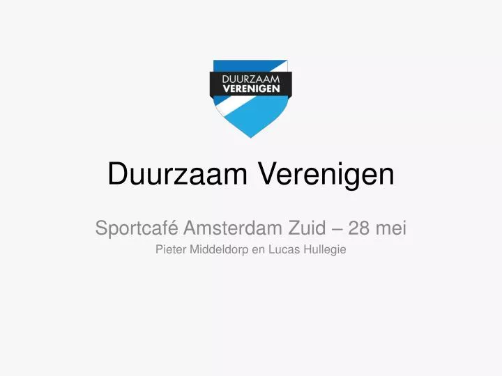 duurzaam verenigen