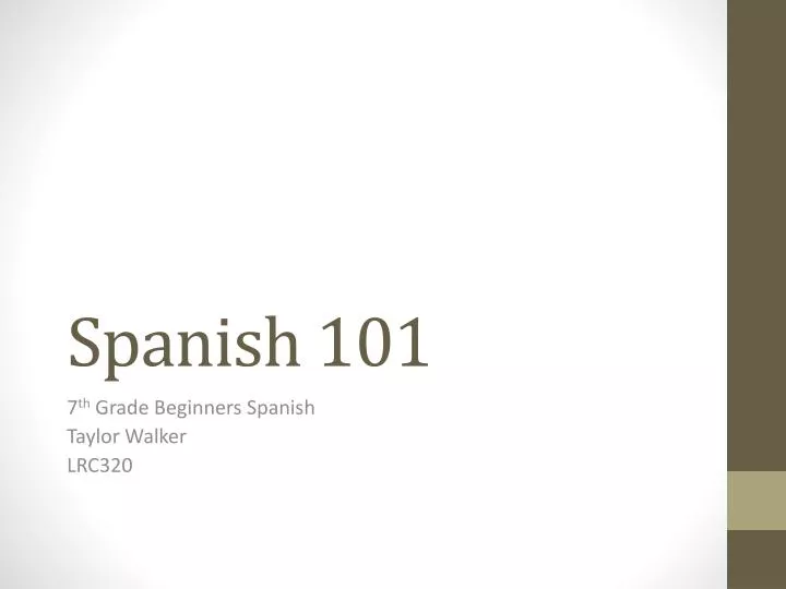spanish 101
