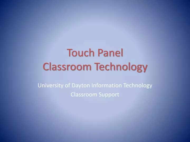 touch panel classroom technology