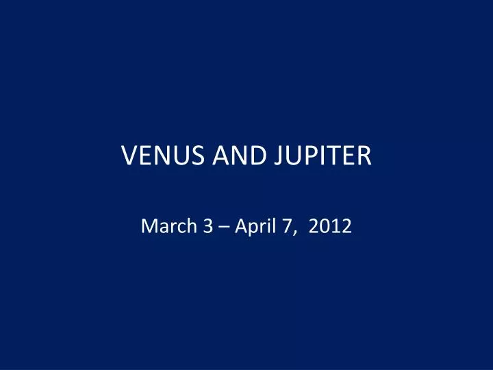 venus and jupiter