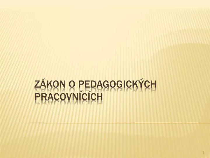 z kon o pedagogick ch pracovn c ch