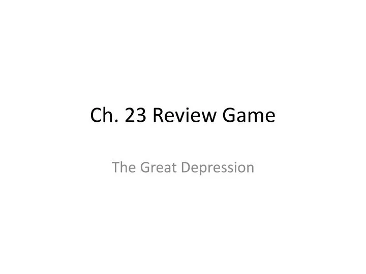 ch 23 review game