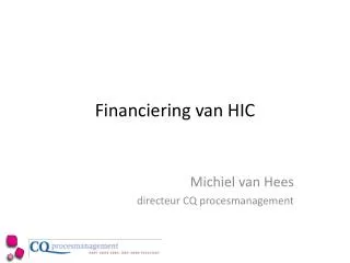 financiering van hic