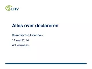 alles over declareren
