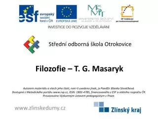 filozofie t g masaryk