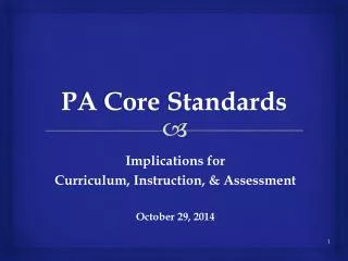 PA Core Standards