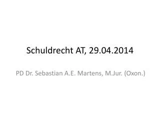 schuldrecht at 29 04 2014