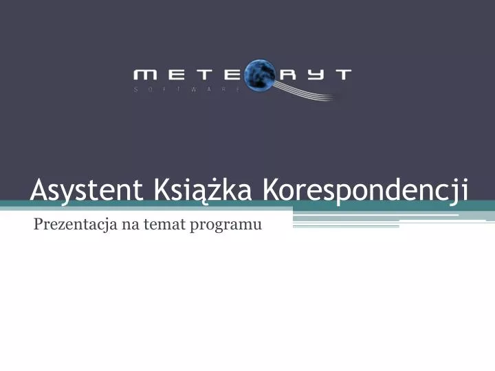 asystent ksi ka korespondencji