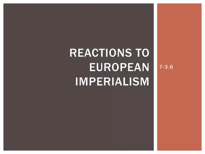 reactions to european imperialism
