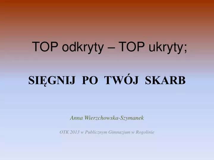 top odkryty top ukryty