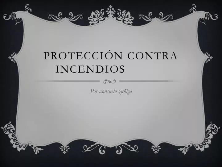 protecci n contra incendios