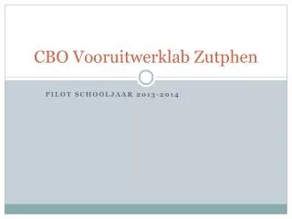 cbo vooruitwerklab zutphen