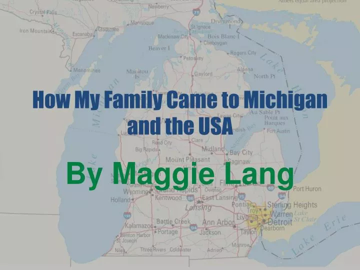how my family came to michigan and the usa
