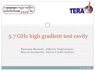 5.7 GHz high gradient test cavity