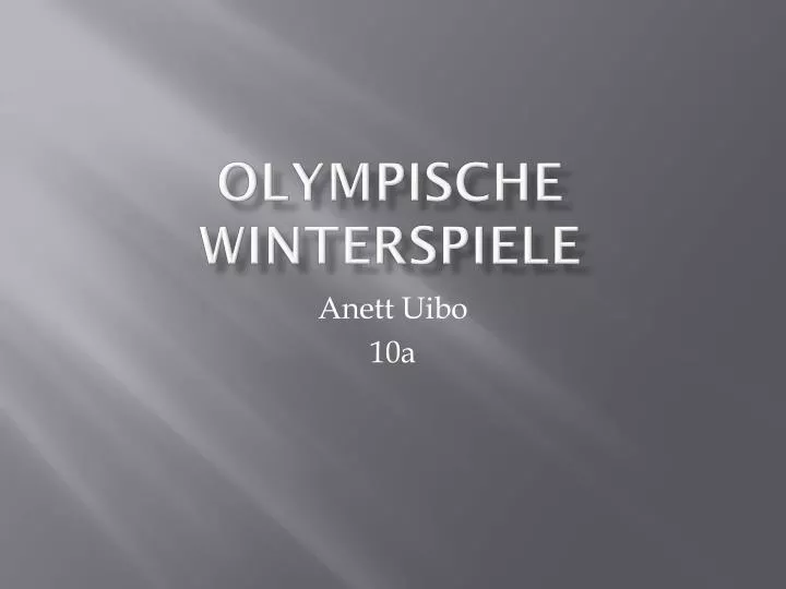 olympische winterspiele