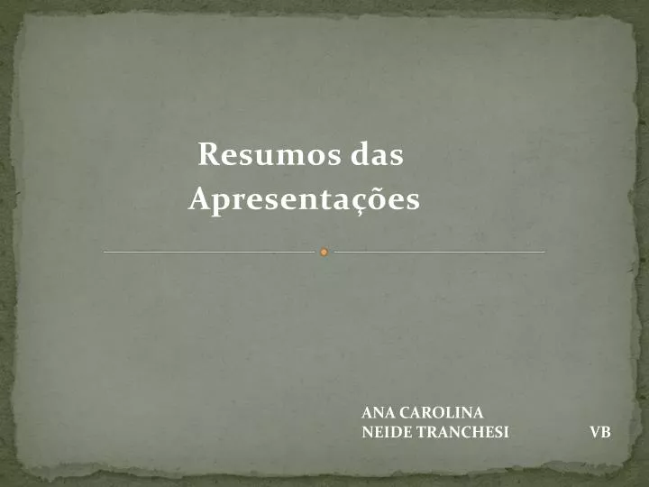 resumos das apresenta es