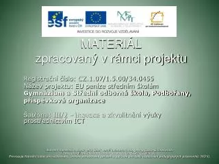 digit ln u ebn materi l zpracovan v r mci projektu