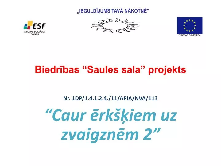 biedr bas saules sala projekts