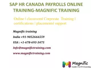 sap hr canada payrolls online training